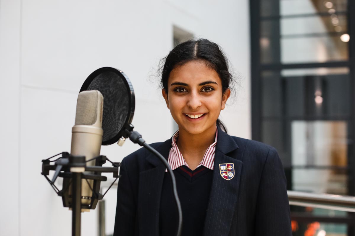 Image of BGS pupil Isha K who has filmed an acting role in Series Two and Three of the CBeebies television programme, Biff, Chip and Kipper