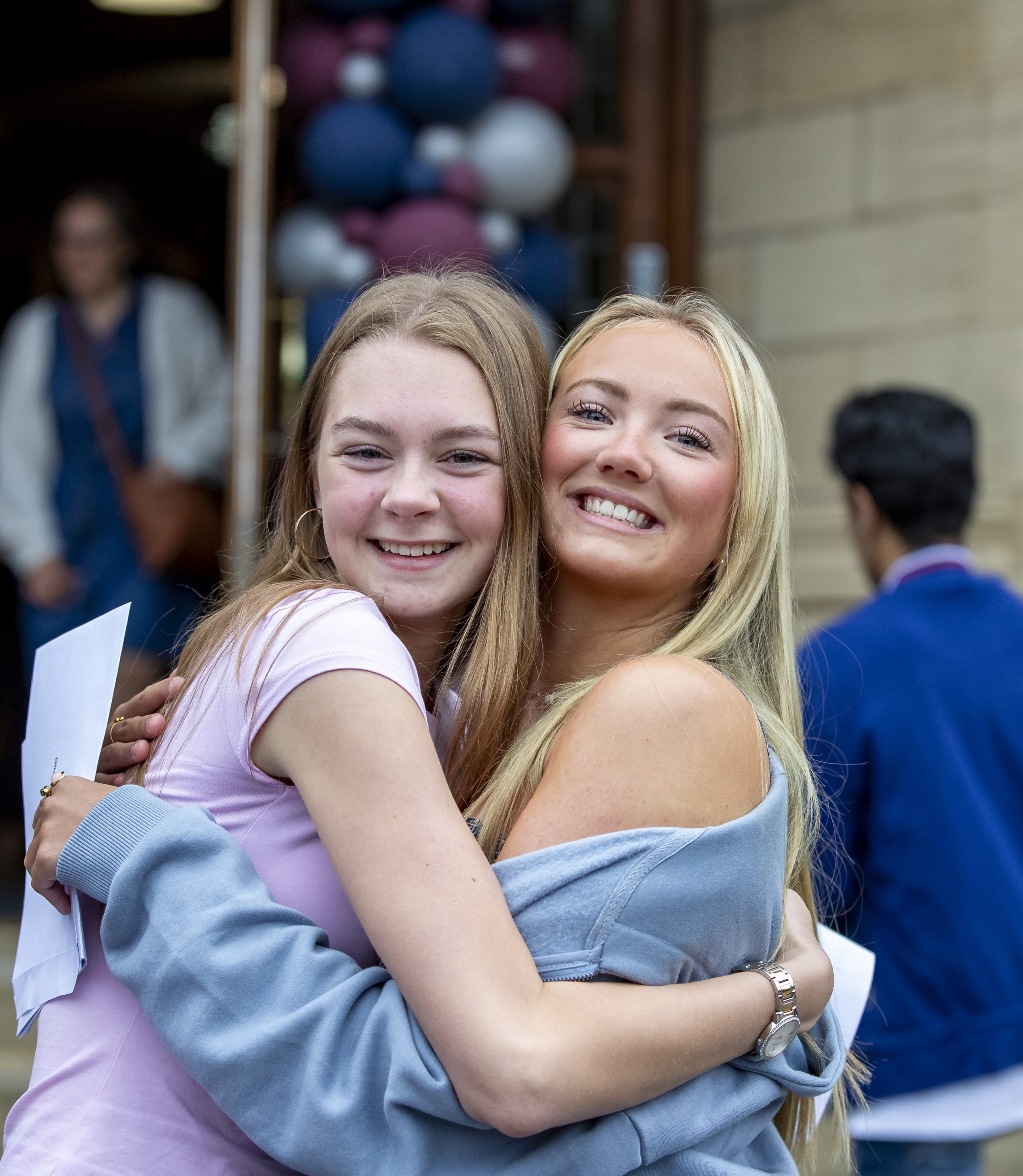 2 of our pupils students celebrating on GCSE results day