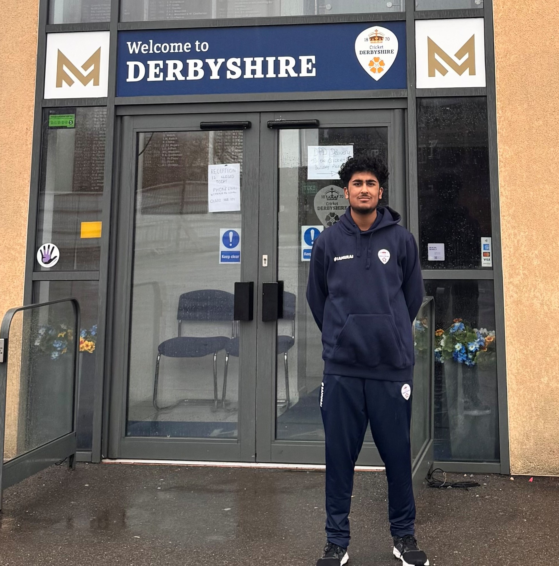 Ayaan Outside Derbyshire County Cricket